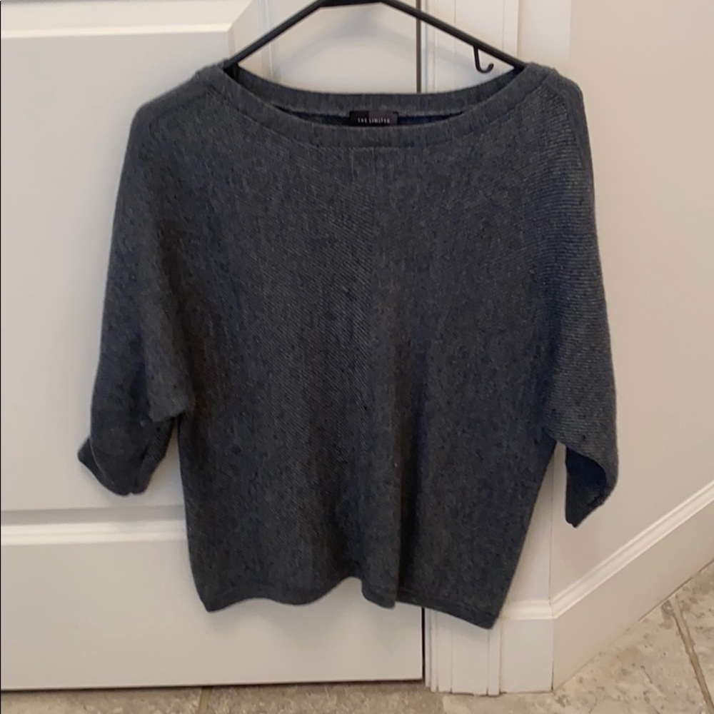 The Limited Gray Dolman Sleeve Sweater, Size Small